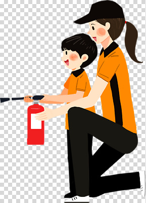 편집이미지 교육 어린이 유니폼 엄마 미소 학습 체험 소방 연습 안전교육 소화기 PNG 기초 참여 화재예방 옷 컨셉 가족 표정 안전 사람 안전장비 예방 파일형식