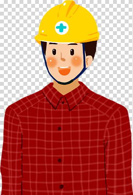 편집이미지 캐릭터 남자 행복 셔츠 실내 미소 웃음 안전 카메라 작업 안전모 헬멧 체크무늬 PNG 작업자 감정 상의 무늬 표정 사람 내부 전자제품 안전장비 보호장비 파일형식