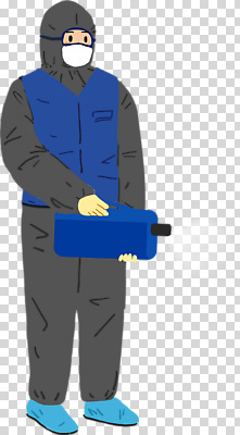 편집이미지 경고 마스크 안전 야외 전문직 위생 보호장비 예방 수행 PNG 방역 작업자 코로나바이러스 방역복 직업 옷 장비 바이러스 파일형식