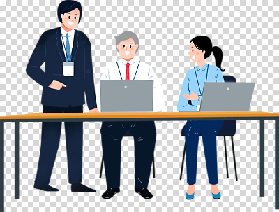 편집이미지 여자 남자 비즈니스 회의 협력 직장 기술 대화 노트북 사무실 업무 PNG 회사 말하기 사람 전자제품 작업 파일형식
