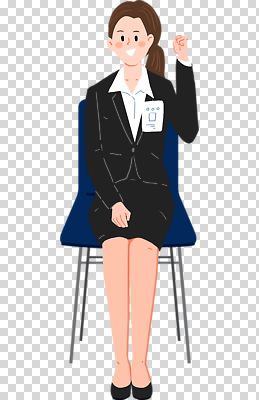 옷 감정 가구 회사 비즈니스 모션 표정 사람 신체부위 파일형식 여자 정장 앉기 의자 손 미소 자신감 사무실 포즈 캐주얼 직장 화합 편집이미지 PNG