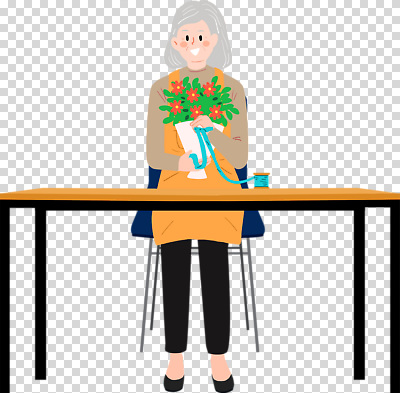 편집이미지 손 여자 노년 꽃 화초 꽃다발 모션 자연 미소 생활 정원 즐거움 만들기 조화 PNG 식물 감정 표정 사람 성인 신체부위 생태계 파일형식