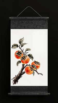 JPG 나무 디자인 열매 문화 예술 컬러 농업 일러스트 자연 가지 수채화 감 주황색 표현 미술관 한국화 창작 국내일러스트 AI일러스트 AI콘텐츠 식물 산업 채소 과일 동양화 생태계 파일형식