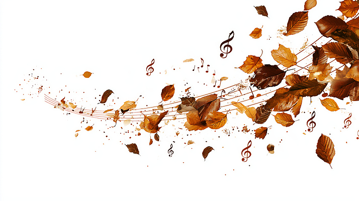 JPG 디자인 감정 예술 음악 컬러 잎 음표 일러스트 상상 자연 바람 풍경 소리 흐름 자유 가을 조화 뷰티풀 순간 창의성 국내일러스트 AI일러스트 AI콘텐츠 자연요소 식물 기호 계절 컨셉 날씨 문화예술 생태계 파일형식