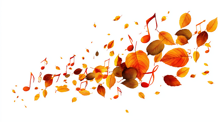 JPG 기호 디자인 예술 음악 컬러 낙엽 잎 일러스트 자연 생명 풍경 흐름 가을 감성 조화 뷰티풀 선율 순간 창의성 국내일러스트 AI일러스트 AI콘텐츠 식물 문자 계절 컨셉 문화예술 생태계 파일형식