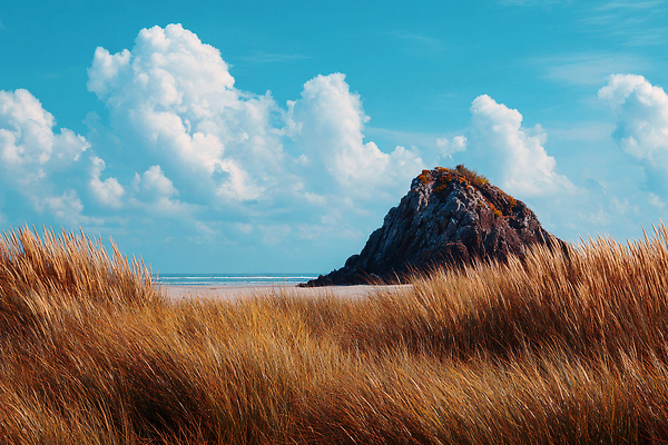 JPG 편집이미지 바다 자연 하늘 풍경 초원 해변 야외 여름 평화 조약돌 바위 클라우드서비스 편집실사 AI포토 AI콘텐츠 계절 컨셉 돌_바위 CG 서비스 생태계 파일형식