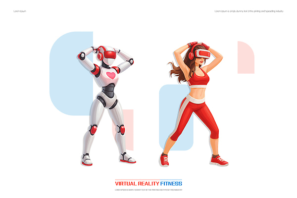 PSD 여자 스포츠 포즈 일러스트 기술 건강 운동복 운동 헬스 스트레칭 로봇 연습 가상 가상현실 현실 액티비티 국내일러스트 웰니스 옷 사람 파일형식