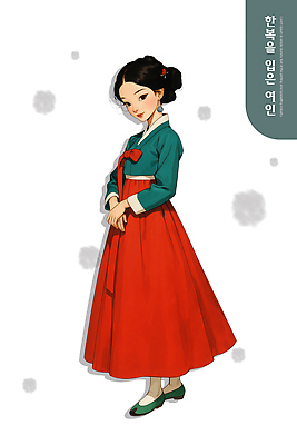 PSD 캐릭터 디자인 여자 패션 문화 상징 컬러 겨울 일러스트 한국 귀여움 눈 전통의상 한복 오브젝트 감성 뷰티풀 국내일러스트 자연요소 한국전통 전통 계절 아시아 컨셉 날씨 사람 파일형식