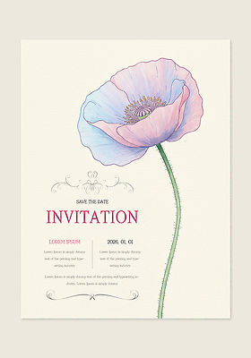 PSD 손글씨 디자인 꽃 행복 예술 컬러 결혼 일러스트 결혼식 스튜디오 안내 사랑 이벤트 장식 로맨틱 날짜 초대장 부드러움 양귀비 뷰티풀 국내일러스트 식물 감정 컨셉 카드_감사 감각 파일형식