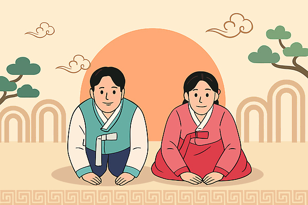 구름 전통 여자 남자 문화 백그라운드 단풍 일러스트 가족 한국 성인 태양 추석 예절 인사 전통의상 한복 조화 뷰티풀 존경 국내일러스트 AI파일 자연요소 한국전통 명절 아시아 잎 관계 사람 파일형식 벡터