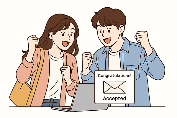 여자 기념일 남자 행복 일러스트 성공 기념 함께함 친구 컴퓨터 스크린 기쁨 축하 기록 소식 합격 기회 반응 순간 국내일러스트 AI파일 감정 컨셉 관계 사람 이벤트 전자제품 파일형식 벡터