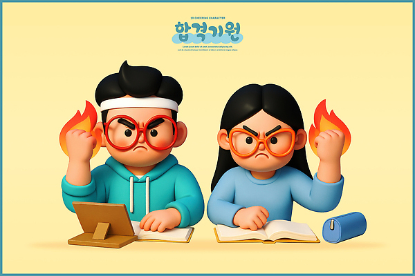 PSD 편집이미지 캐릭터 교육 감정 어린이 불꽃 표정 책 학습 태블릿 수능 분노 집중 수험생 노력 풍선 편집3D 컨셉 고등학생 불 사람 전자제품 스마트기기 3D 시험 파일형식