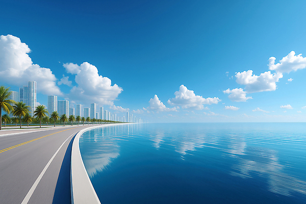 JPG 구름 편집이미지 도로 바다 여행 자연 하늘 풍경 해변 파란색 평화 맑음 고층빌딩 도시 편집실사 AI포토 AI콘텐츠 자연요소 길 컬러 컨셉 교통시설 날씨 빌딩 CG 생태계 파일형식