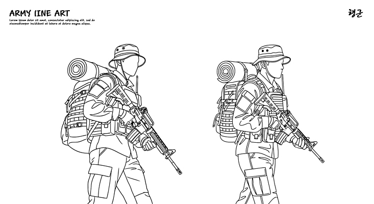 일러스트 협력 군대 안전 군인 장비 다양 총 짐 스케치 연습 군복 그림 전쟁 전략 작전 전투복 스타일 국내일러스트 AI파일 직업 무기 다수 유니폼 미술 국군 파일형식 벡터