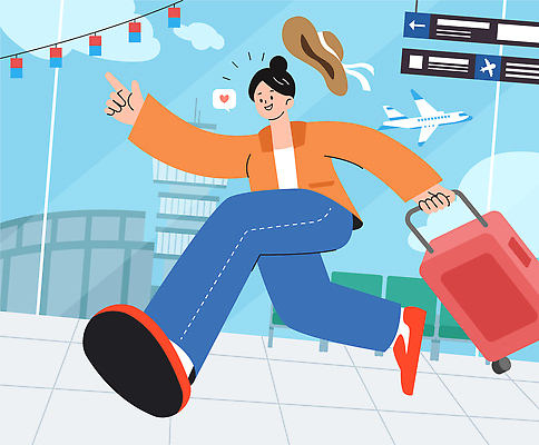 여행 이동 일러스트 비행기 사람 여름 운동복 달리기 추석 캐리어 여행가방 희망 활발 기쁨 짐 도시 공항 즐거움 연휴 스카이라인 환승 국내일러스트 AI파일 옷 계절 명절 감정 컨셉 가방 항공교통 교통시설 모션 대중교통 공휴일 파일형식 벡터