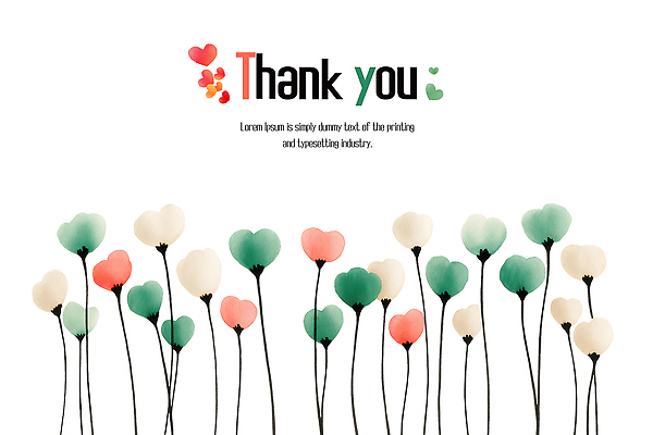 PSD 식물 디자인 꽃 여유 예술 컬러 백그라운드 일러스트 자연 수채화 정원 하트 메시지 감사 부드러움 화사함 감성 꾸미기 뷰티풀 창의성 국내일러스트 모양 감정 컨셉 감각 생태계 파일형식