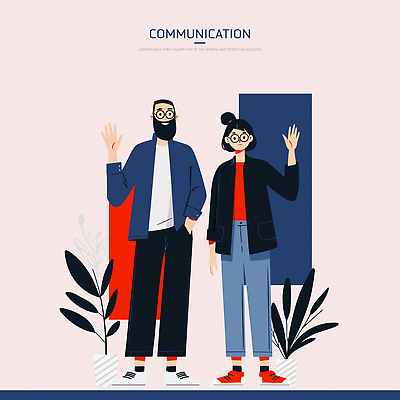 식물 캐릭터 디자인 여자 남자 백그라운드 일러스트 커뮤니케이션 대화 미소 사람 일상 그래픽 친구 표현 인사 모던 소통 상호작용 국내일러스트 AI파일 컨셉 관계 표정 말하기 라이프 예절 파일형식 벡터