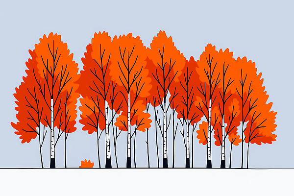 JPG 나무 식물 사계절 줄기 잎 일러스트 자연 비행기 풍경 야외 평화 주황색 가을 숲 그림 생태계 조화 뷰티풀 국내일러스트 AI일러스트 AI콘텐츠 계절 컬러 컨셉 항공교통 대중교통 파일형식