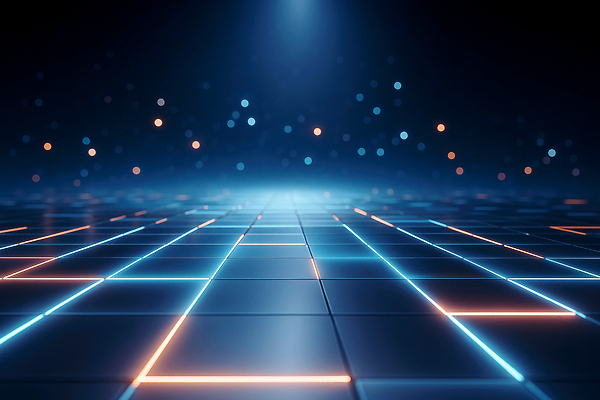 JPG 편집이미지 디자인 패턴 조명 바닥 기술 빛 디지털 공간 분위기 저녁 격자 청록색 이미지편집 AI컴퓨터그래픽 AI콘텐츠 컬러 컨셉 무늬 야간 파일형식