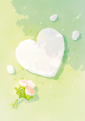 JPG 컬러 꽃다발 일러스트 자연 생명 결혼식 사랑 풍경 초원 장식 장미 평화 돌_바위 하트 편안함 부드러움 조화 뷰티풀 석회암 수평선 국내일러스트 AI일러스트 AI콘텐츠 모양 꽃 감정 결혼 컨셉 암석 감각 생태계 파일형식