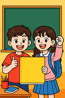 학생 교육 어린이 가방 일러스트 교실 협력 색연필 웃음 책 친구 학습 노란색 귀여움 칠판 기쁨 목표 즐거움 열정 학습도구 국내일러스트 AI파일 잡화 감정 컬러 컨셉 학교 관계 학용품 표정 사람 교육용품 파일형식 벡터