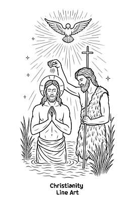 기독교 종교 상징 일러스트 천사 성경 물가 예수 의식 역사 비둘기 신화 초상화 구약 세례 세례요한 신약_의학 국내일러스트 AI파일 종교용품 의학 조류 풍경 신_종교 그림 요한 파일형식 벡터