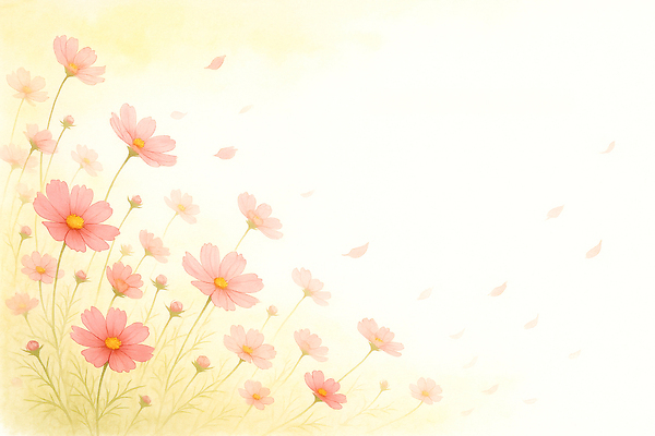 JPG 꽃 감정 예술 꽃밭 일러스트 자연 항해 풍경 초원 여름 햇빛 평화 정원 일몰 코스모스 부드러움 뷰티풀 색감 자태 풍요 국내일러스트 AI일러스트 AI콘텐츠 식물 계절 컨셉 배_교통 태양 노을 감각 생태계 파일형식