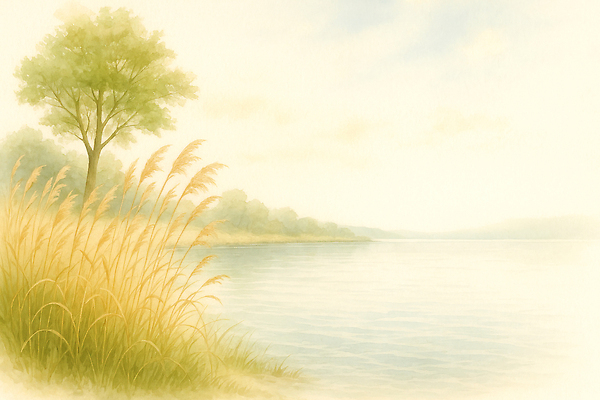 JPG 나무 감정 호수 여유 일러스트 자연 아침 바람 휴식 풍경 초록색 평화 소리 고요 산책 물가 수면 조화 접착풀 차분 국내일러스트 AI일러스트 AI콘텐츠 주간 자연요소 식물 컬러 컨셉 날씨 문구용품 물 풀_접착제 생태계 파일형식