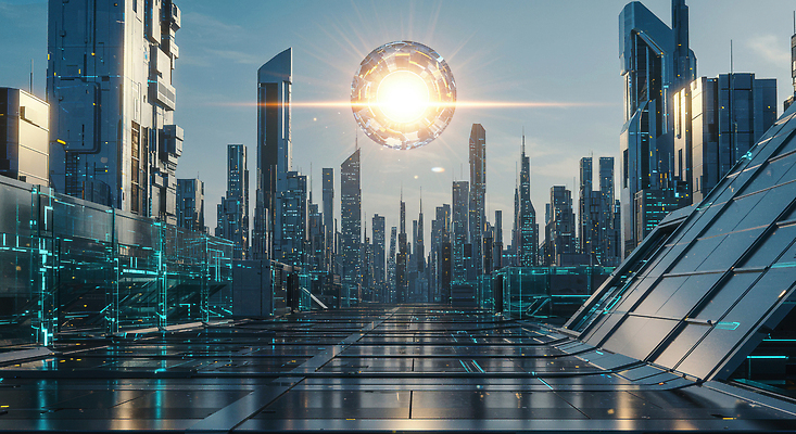 JPG 편집이미지 하늘 미래 기술 풍경 빌딩 에너지 도시 발전 구조물 화합 조화 스카이라인 SF 이미지편집 AI컴퓨터그래픽 AI콘텐츠 건축 컨셉 건물 파일형식