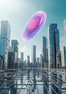 JPG 편집이미지 건축물 백그라운드 하늘 설계 기술 공중 도시풍경 고층빌딩 공간 광선 모던 UFO 미래도시 비행체 이미지편집 AI컴퓨터그래픽 AI콘텐츠 건축 컨셉 미래 풍경 빌딩 미확인물체 도시 파일형식