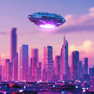 JPG 편집이미지 현대건축 하늘 조명 도시풍경 우주 고층빌딩 일몰 과학기술 미래도시 우주여행 기술발전 비행체 상상력 SF 이미지편집 AI컴퓨터그래픽 AI콘텐츠 건축 여행 미래 기술 풍경 빌딩 노을 도시 발전 파일형식