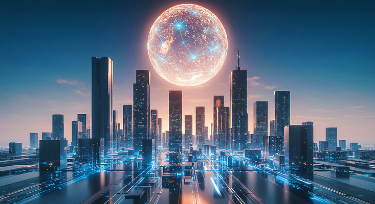 JPG 편집이미지 건축물 야경 밤하늘 하늘 조명 풍경 빌딩 전자제품 달 도시 고층 이미지편집 AI컴퓨터그래픽 AI콘텐츠 자연요소 건축 건물 야간 파일형식 풍경_경치