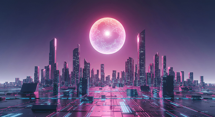 JPG 편집이미지 야경 미래 기술 풍경 빌딩 그래픽 빛 환경 달 도시 화려 구조물 신비 사이버 조화 이미지편집 AI컴퓨터그래픽 AI콘텐츠 자연요소 건축 컨셉 건물 야간 파일형식 풍경_경치