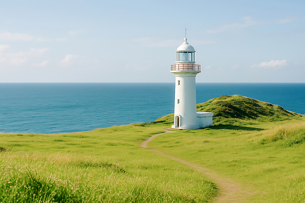 JPG 편집이미지 건축물 바다 여행 자연 하늘 등대 풍경 해변 평화 산책로 오후 경관 편집실사 AI포토 AI콘텐츠 건축 길 컨셉 CG 생태계 파일형식