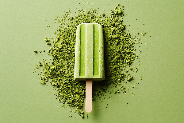 JPG 편집이미지 재료 자연 디저트 건강 여름 식사 고급 차가움 가루 녹차 상큼 말차 아이스바 맛있는 편집실사 AI포토 AI콘텐츠 계절 음식 컨셉 차_음료 CG 생태계 파일형식