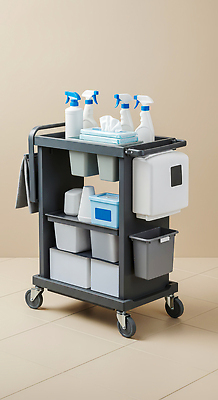 JPG 편집이미지 산업 실내 관리 청결 카트 쓰레기통 청소 오브젝트 정리 수납 대청소 편집실사 AI포토 AI콘텐츠 내부 위생 CG 파일형식