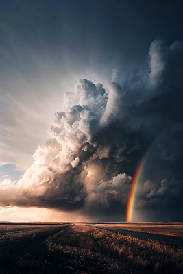 JPG 구름 편집이미지 컬러 무지개 자연 하늘 날씨 풍경 빛 어둠 황혼 일몰 대기 땅 뷰티풀 평야 이미지편집 AI포토 AI콘텐츠 자연요소 노을 생태계 파일형식