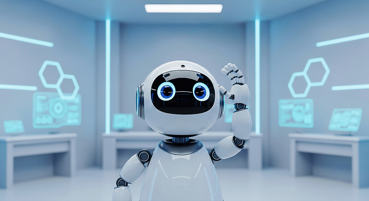 JPG 편집이미지 디자인 미래 컴퓨터 기계 과학기술 정보 연구실 로봇 소통 혁명 손흔들기 자동화 상호작용 AI_인공지능 이미지편집 AI컴퓨터그래픽 AI콘텐츠 컨셉 모션 기술 전자제품 파일형식