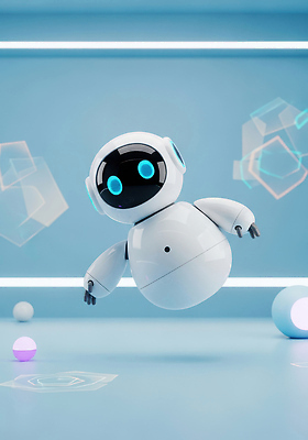 JPG 모양 편집이미지 캐릭터 디자인 미래 기술 공중 디지털 원형 로봇 파란배경 기하학 소프트웨어 창작 AI_인공지능 이미지편집 AI컴퓨터그래픽 AI콘텐츠 도형 백그라운드 컨셉 무늬 파란색 파일형식