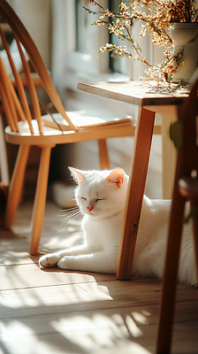 JPG 식물 편집이미지 무늬 탁자 휴식 주택 일상 햇빛 고양이 편안함 나무의자 편집실사 AI포토 AI콘텐츠 가구 컨셉 의자 포유류 건물 라이프 목재 반려동물 태양 감각 CG 파일형식