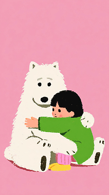 JPG 동물 캐릭터 행복 어린이 분홍색 일러스트 포옹 놀이 따뜻함 사랑 소년 친구 귀여움 곰인형 아기 즐거움 부드러움 순간 국내일러스트 AI일러스트 AI콘텐츠 남자 감정 인형 컬러 컨셉 관계 안기 사람 감각 파일형식