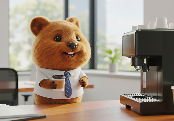 JPG 동물 편집이미지 커피 음료 직장 밝음 미소 정장 일상 사무실 귀여움 업무 모던 코알라 사무용가구 이미지편집 AI컴퓨터그래픽 AI콘텐츠 옷 가구 컨셉 회사 비즈니스 포유류 표정 라이프 작업 파일형식