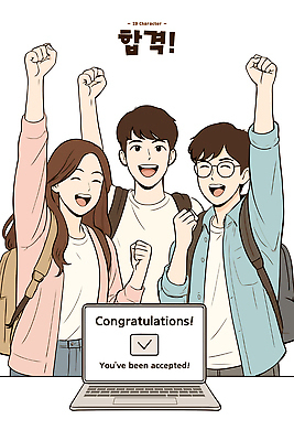 학생 행복 일러스트 성공 기념 웃음 친구 컴퓨터 스크린 기쁨 모임 축하 발표 소식 결과 강의 합격 만족 대학교 기념촬영 국내일러스트 AI파일 감정 컨셉 학교 관계 표정 전자제품 사진촬영 파일형식 벡터