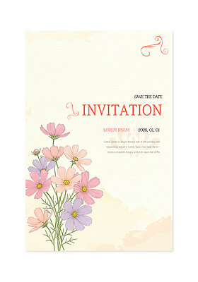 PSD 편집이미지 디자인 기념일 꽃 결혼식 이벤트 그래픽 장식 코스모스 초대장 비누 수공예 뷰티풀 색감 세련 이미지편집 식물 결혼 카드_감사 위생용품 공예 파일형식