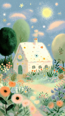 JPG 나무 꽃 행복 예술 컬러 일러스트 자연 하늘 생명 주택 따뜻함 풍경 장식 여름 평화 정원 즐거움 조화 뷰티풀 국내일러스트 AI일러스트 AI콘텐츠 식물 계절 감정 컨셉 건물 생태계 파일형식