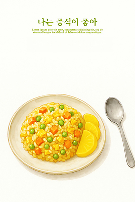 PSD 접시 한식 음식 채소 일러스트 재료 아침 디저트 요리 중식 식사 신선 맛 상차림 레몬 볶음밥 레시피 점심 식사준비 미각 국내일러스트 주간 식기 컨셉 과일 감각 준비 파일형식
