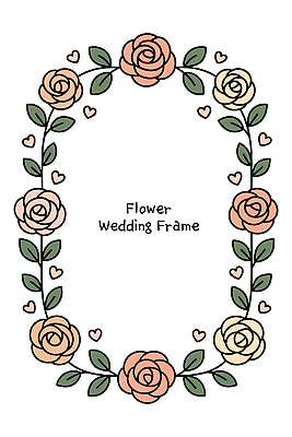 디자인 꽃 컬러 결혼 일러스트 결혼식 프레임 사랑 이벤트 그래픽 장식 인테리어 장미 로맨틱 하트 축하 초대장 감성 국내일러스트 AI파일 모양 식물 감정 컨셉 카드_감사 파일형식 벡터