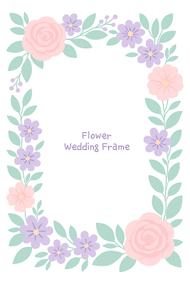 디자인 기념일 꽃 결혼 백그라운드 잎 일러스트 결혼식 수채화 프레임 이벤트 장식 테두리 생화 세련 국내일러스트 AI파일 식물 파일형식 벡터