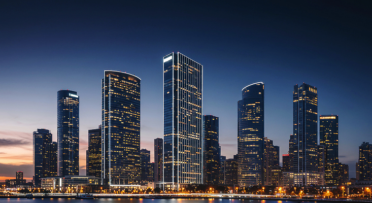 JPG 편집이미지 건축 야경 하늘 조명 풍경 여러명 노을 고층빌딩 도시 화려 저녁 대도시 오후 편집실사 AI포토 AI콘텐츠 자연요소 다수 컨셉 사람 빌딩 야간 CG 파일형식 풍경_경치