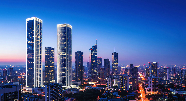 JPG 구름 편집이미지 건축 하늘 조명 거리 풍경 파란색 빛 고층빌딩 어둠 도시 저녁 스카이라인 편집실사 AI포토 AI콘텐츠 자연요소 컬러 빌딩 야간 CG 파일형식